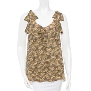 Diane von Furstenberg 100% silk cross back sleeveless top